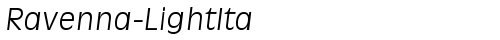 Ravenna-LightIta Regular free truetype font