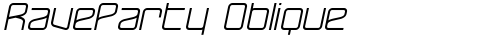 RaveParty Oblique Regular TrueType-Schriftart