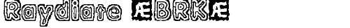 Raydiate (BRK) Regular truetype font