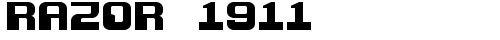 Razor 1911 Regular truetype font