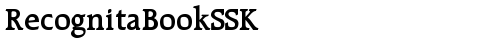 RecognitaBookSSK Bold truetype шрифт