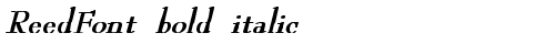 ReedFont bold italic Bold Italic free truetype font