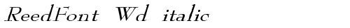 ReedFont Wd italic Italic truetype fuente gratuito