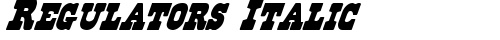 Regulators Italic Italic truetype font
