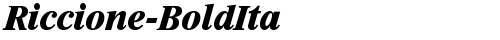 Riccione-BoldIta Regular truetype font