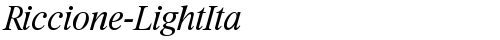 Riccione-LightIta Regular truetype font