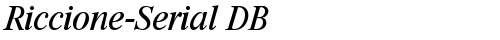 Riccione-Serial DB Italic truetype шрифт бесплатно
