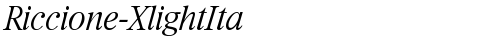 Riccione-XlightIta Regular truetype font