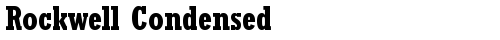 Rockwell Condensed Bold Truetype-Schriftart kostenlos