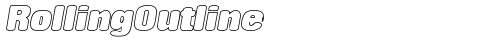 RollingOutline Italic truetype шрифт