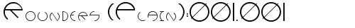 Rounders (Plain):001.001 Normal truetype шрифт