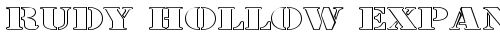 Rudy Hollow Expanded Regular truetype font