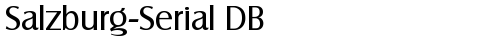 Salzburg-Serial DB Regular TrueType-Schriftart