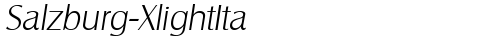 Salzburg-XlightIta Regular font TrueType