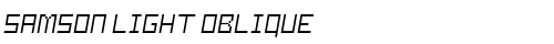 Samson Light Oblique Regular free truetype font