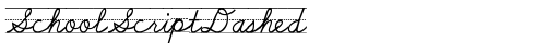 SchoolScriptDashed Regular truetype font