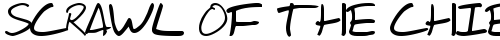 Scrawl Of The Chief Regular truetype font