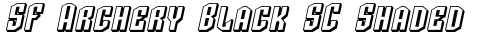 SF Archery Black SC Shaded Oblique free truetype font