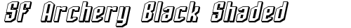 SF Archery Black Shaded Oblique Truetype-Schriftart kostenlos