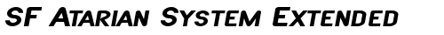 SF Atarian System Extended Bold Italic truetype font