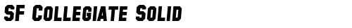 SF Collegiate Solid Bold Italic TrueType police