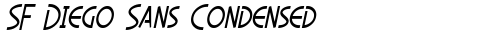 SF Diego Sans Condensed Oblique truetype шрифт