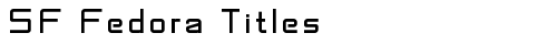 SF Fedora Titles Regular truetype шрифт