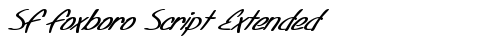 SF Foxboro Script Extended Bold Italic truetype font