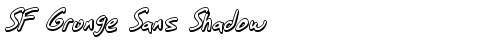 SF Grunge Sans Shadow Italic TrueType-Schriftart