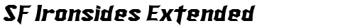 SF Ironsides Extended Italic TrueType-Schriftart