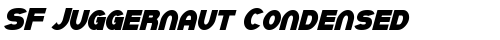 SF Juggernaut Condensed Bold Italic free truetype font