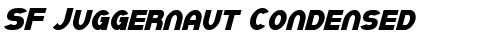 SF Juggernaut Condensed Italic truetype font