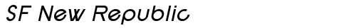 SF New Republic Italic truetype font
