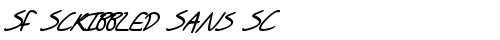 SF Scribbled Sans SC Bold Italic TrueType police
