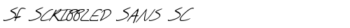 SF Scribbled Sans SC Italic font TrueType