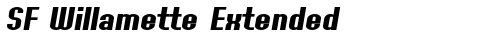 SF Willamette Extended Bold Italic truetype font