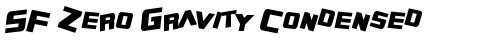 SF Zero Gravity Condensed Bold Italic free truetype font
