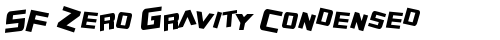 SF Zero Gravity Condensed Italic free truetype font