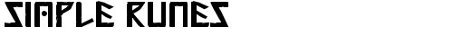 Simple Runes Normal truetype font