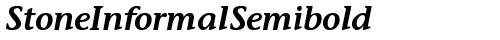 StoneInformalSemibold Italic truetype шрифт