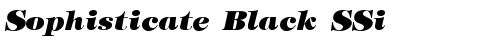 Sophisticate Black SSi Bold Italic truetype font