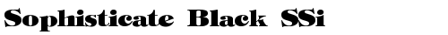 Sophisticate Black SSi Bold truetype font