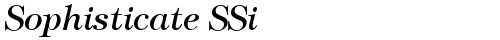 Sophisticate SSi Italic TrueType-Schriftart