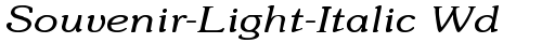 Souvenir-Light-Italic Wd Regular TrueType-Schriftart