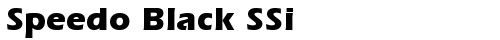 Speedo Black SSi Bold TrueType-Schriftart
