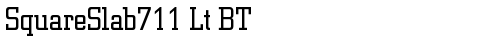 SquareSlab711 Lt BT Light font TrueType