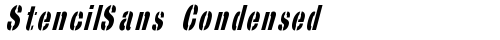 StencilSans Condensed Italic free truetype font
