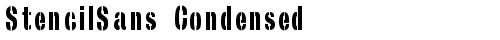 StencilSans Condensed Regular free truetype font