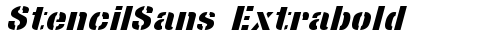 StencilSans Extrabold Italic TrueType-Schriftart