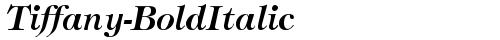 Tiffany-BoldItalic Regular TrueType-Schriftart